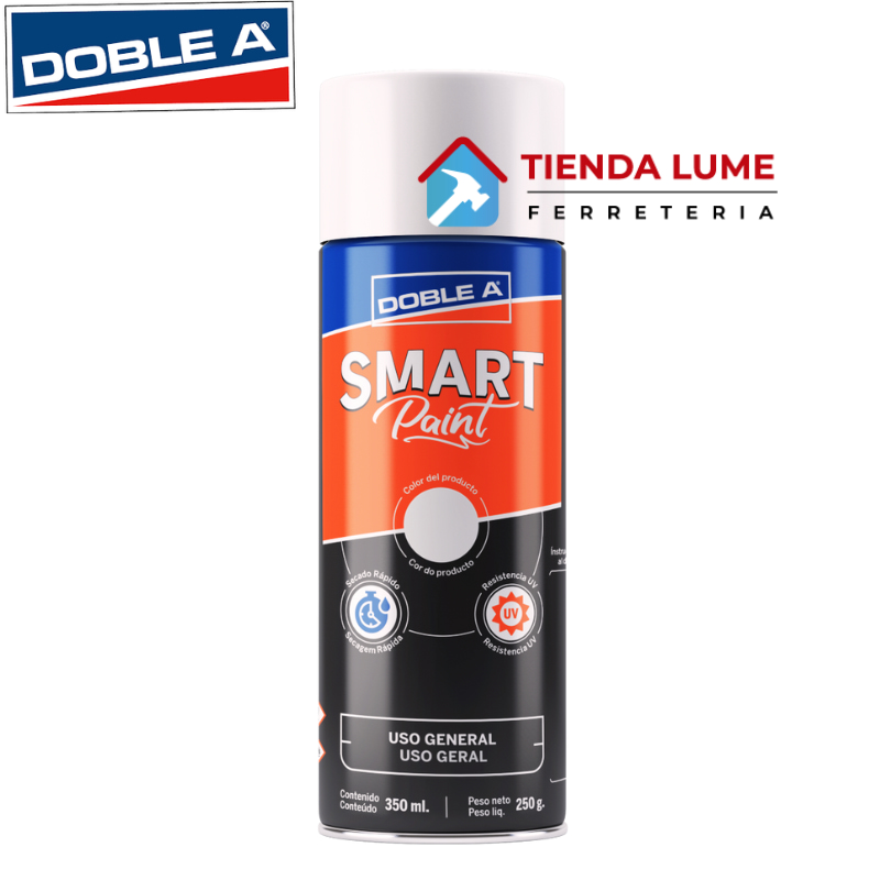 Pintura En Aerosol Aa Smart X 350 ML Blanco Brillante