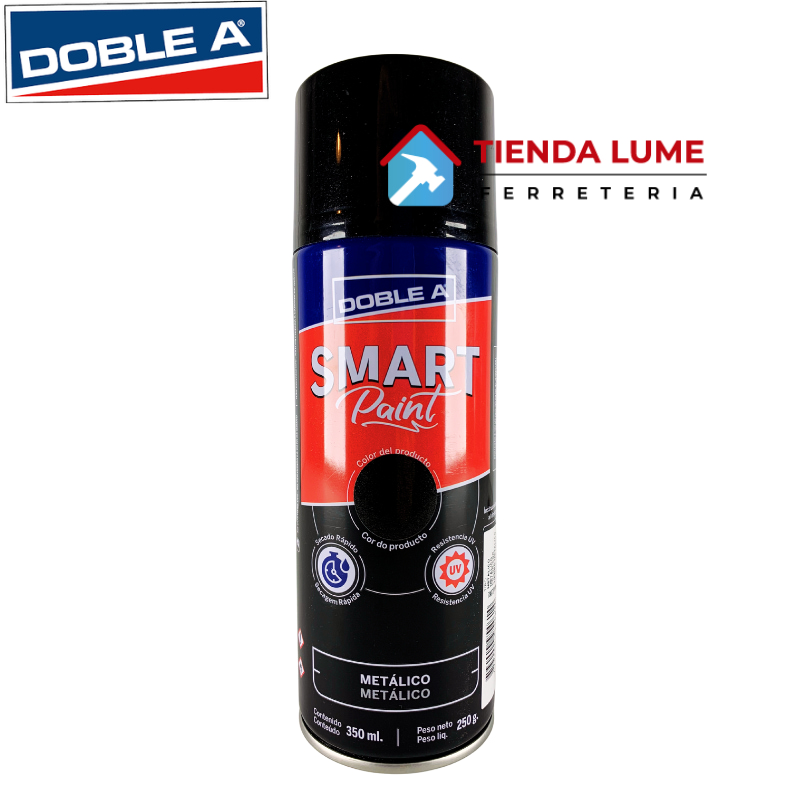 Pintura En Aerosol Aa Smart X 350 MI Metálico Negro