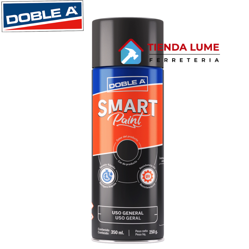 Pintura En Aerosol Aa Smart X 350 MI Negro Mate