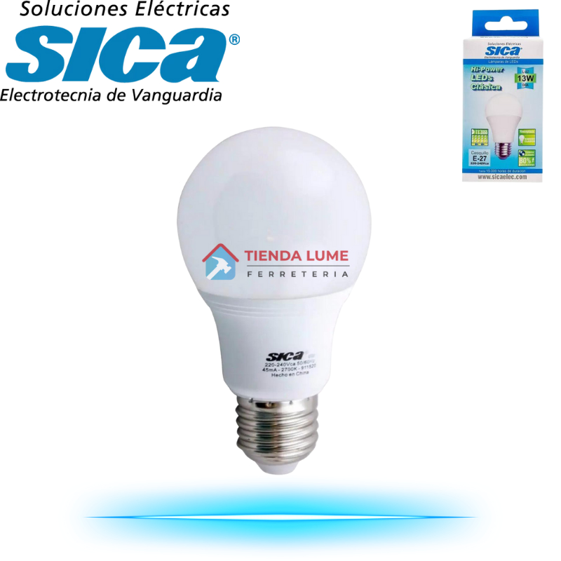 Lampara Tipo Clasica 13W Led Sica L. Dia 911591*