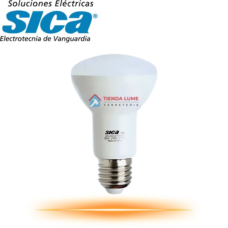 Lampara Focal R63 Led Sica 7W E27 Bco Calido