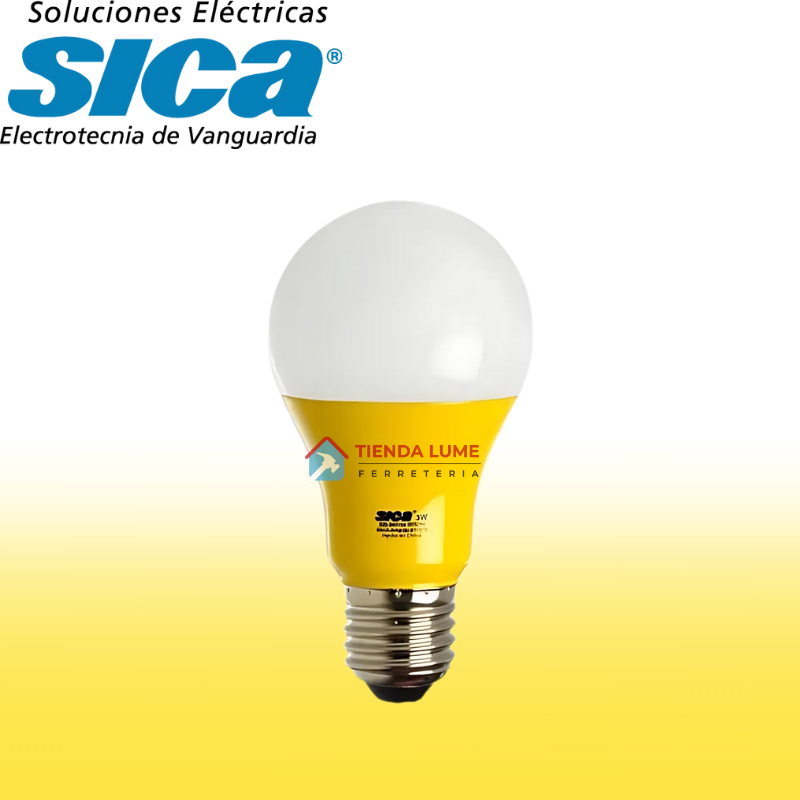 Lampara Bulbo 3W Led Sica Amarillo