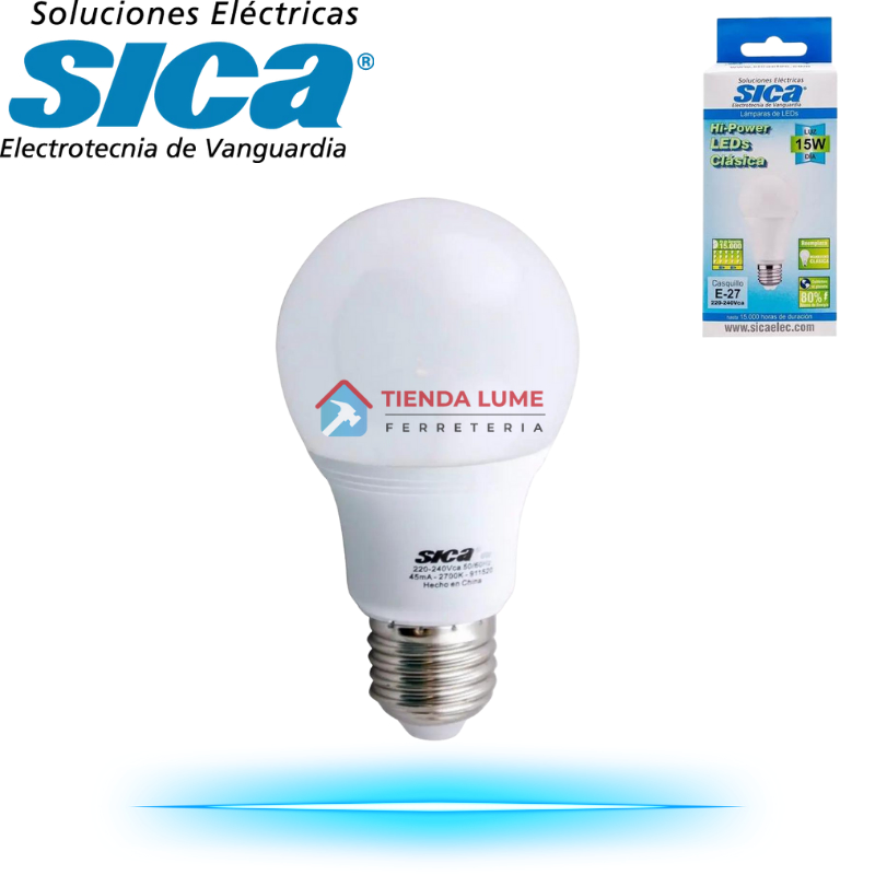 Lampara Tipo Clasica 15W Led Sica Dia 911593*