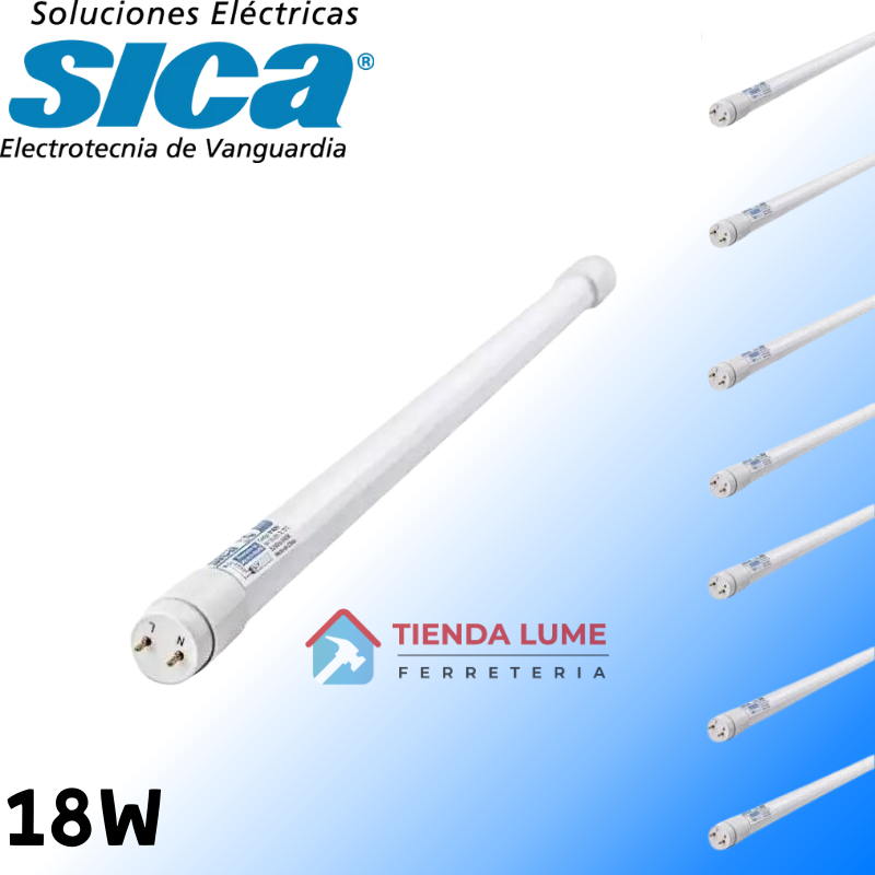 Tubo Led Sica Vidrio 18W Fria 1.20M 911263