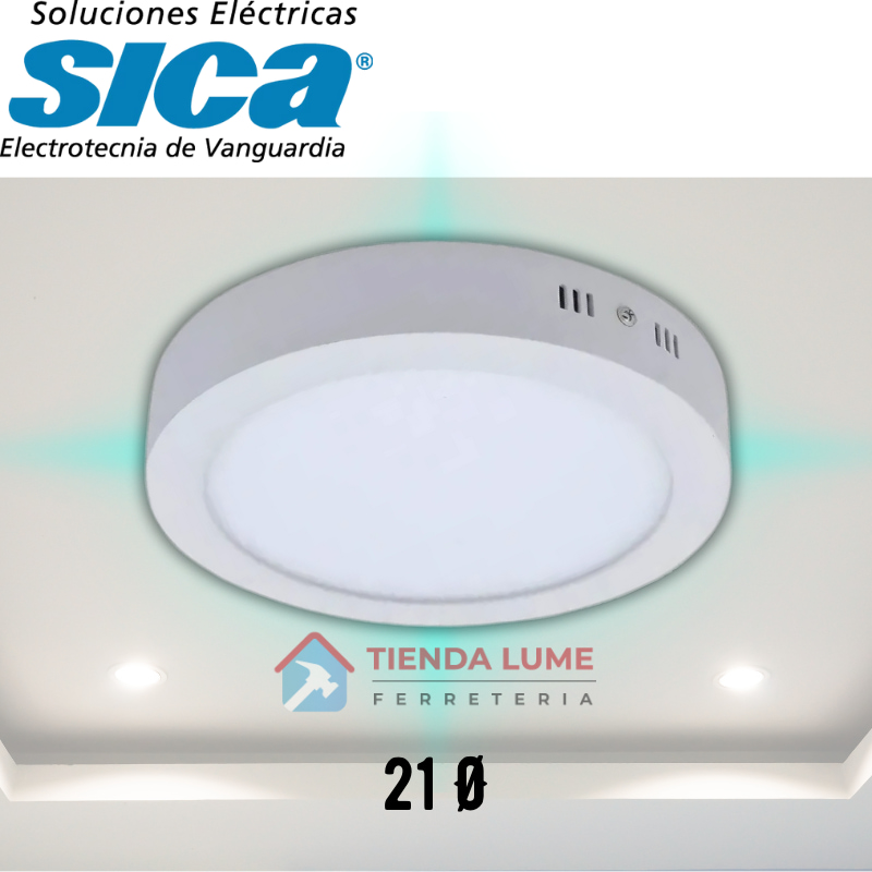 Plafon Led Sica Redondo 18W Luz Dia 911655