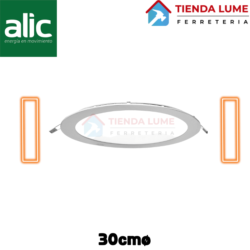 Plafon Led Alic Redondo Embutir 24W Calida