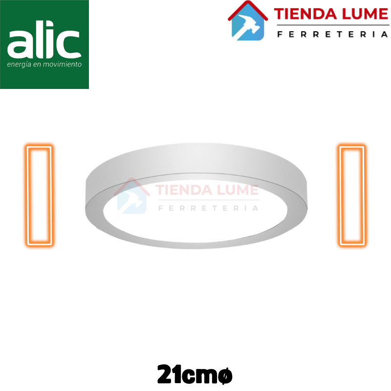 Plafon Led Alic Redondo Exterior 18W Calida