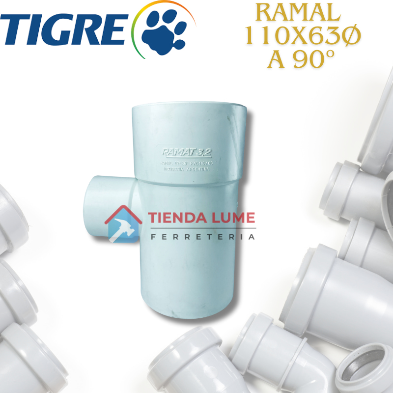 Ramal Pvc 110X 63 A 90 Tigre Ramat