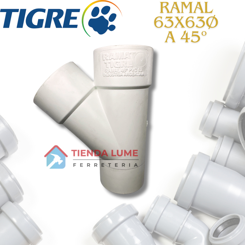 Ramal Pvc  63X 63 A 45 Tigre Ramat