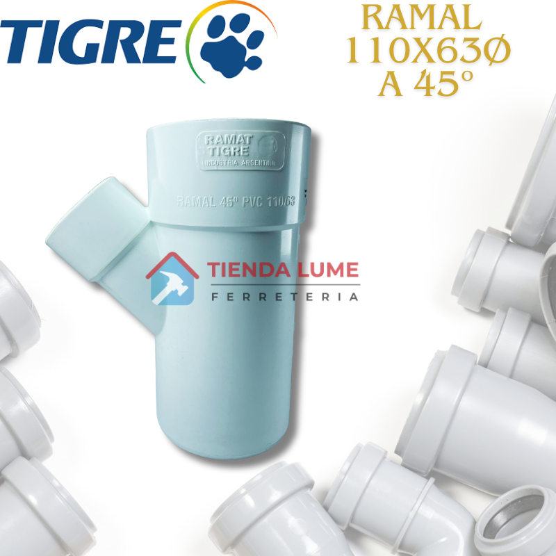 Ramal Pvc 110X 63 A 45 Tigre Ramat