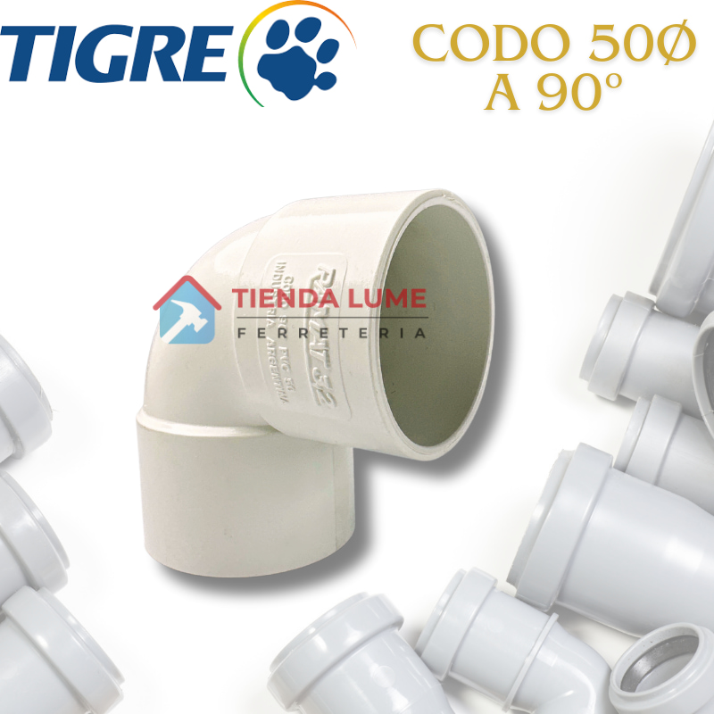 Codo Pvc 50 A 90 Tigre Ramat