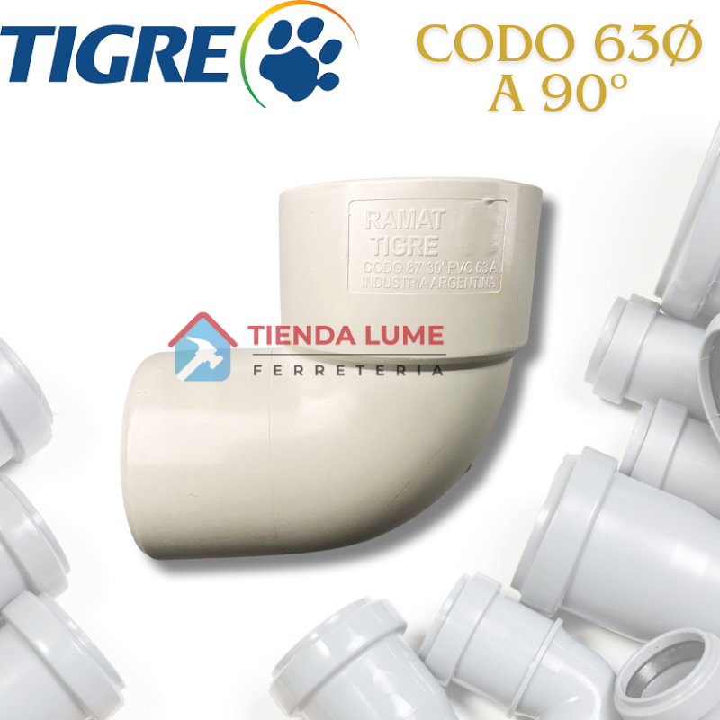 Codo Pvc 63 A 90 Tigre Ramat