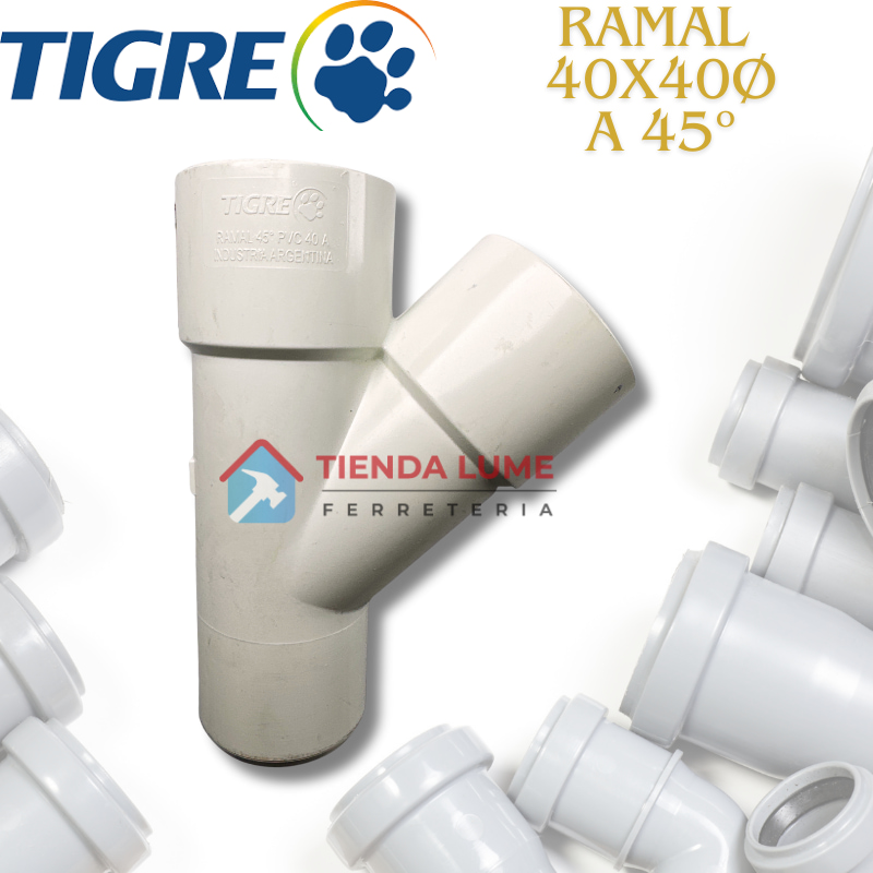 Ramal Pvc 40X40 A 45 Hhm Tigre Ramat