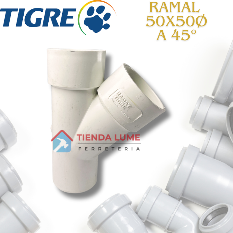 Ramal Pvc 50X50 A 45  Hhm Tigre Ramat