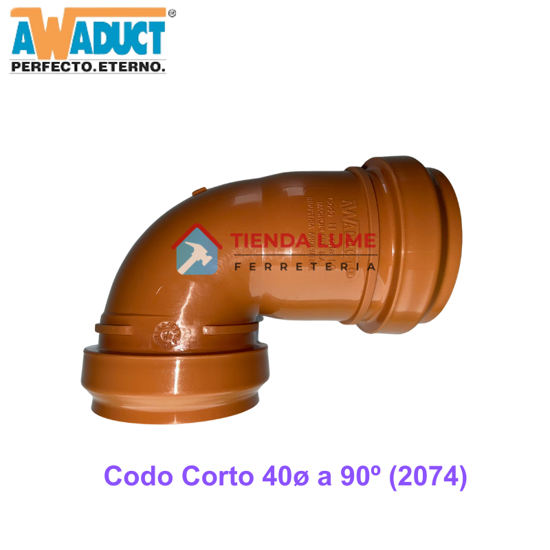 Codo 40 A 90 Hh Corto Awaduct (2074)