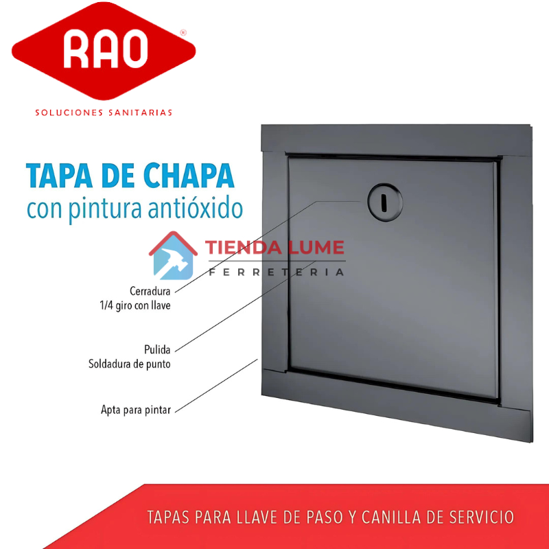 Tapa Llave De Paso y Canilla 30 x 30 RAO