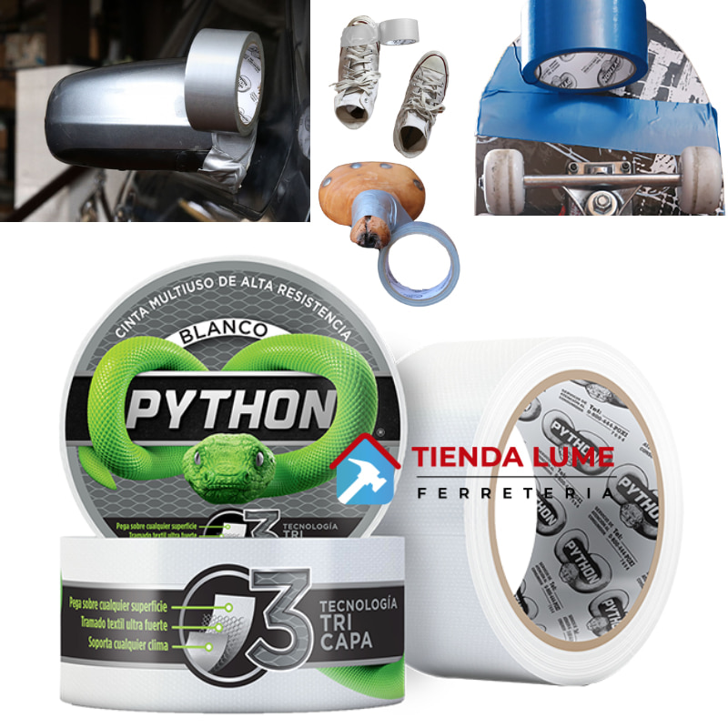 Cinta Reparadora Duct Tape 48mm X 9mts Python Blanco