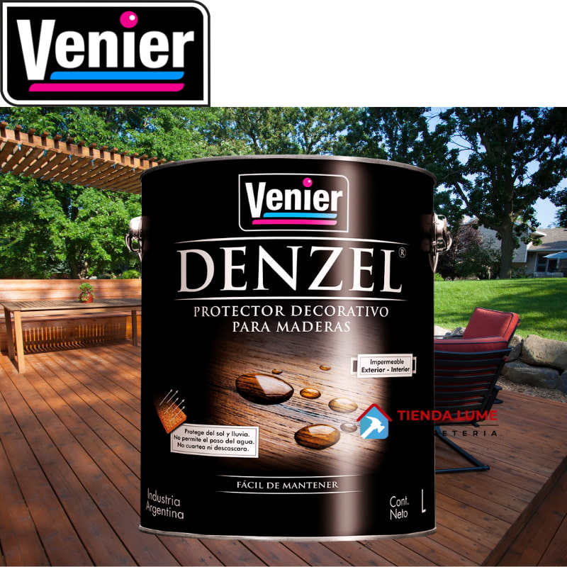 Venier Denzel Satinado Int Ext Prot Maderas Cristal 4lt