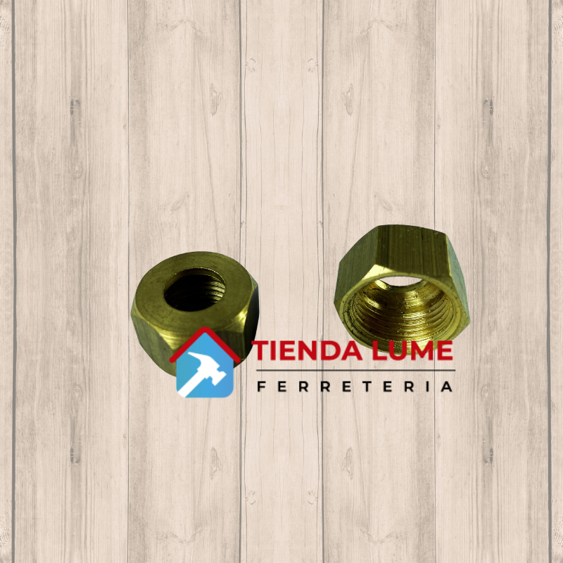 Tuerca Gas Bronce  3/8